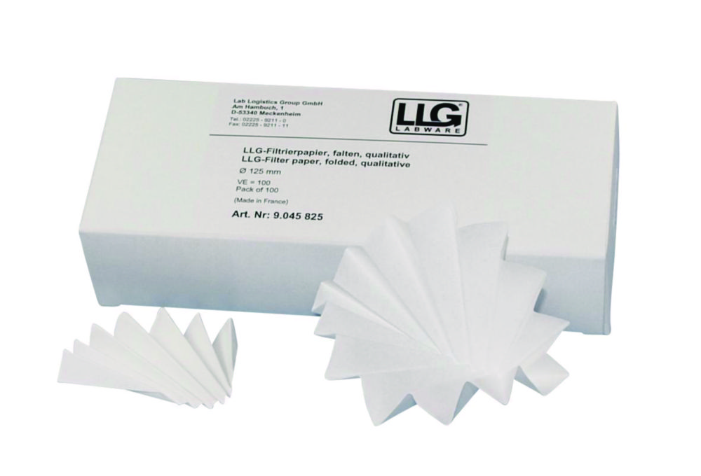 Folded filter, LLG, qualitative, medium, Ø240 mm, 8-12 µm, 100 pcs
