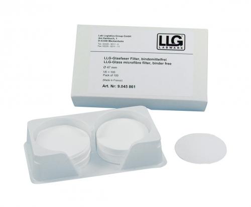 Filter circles, glass microfiber, LLG, medium, Ø47 mm, 1,2 µm, 100 pcs