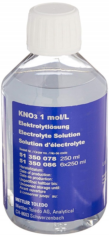 [6250377] Electrolyte, Mettler-Toledo, KNO3, 1M, 250 mL