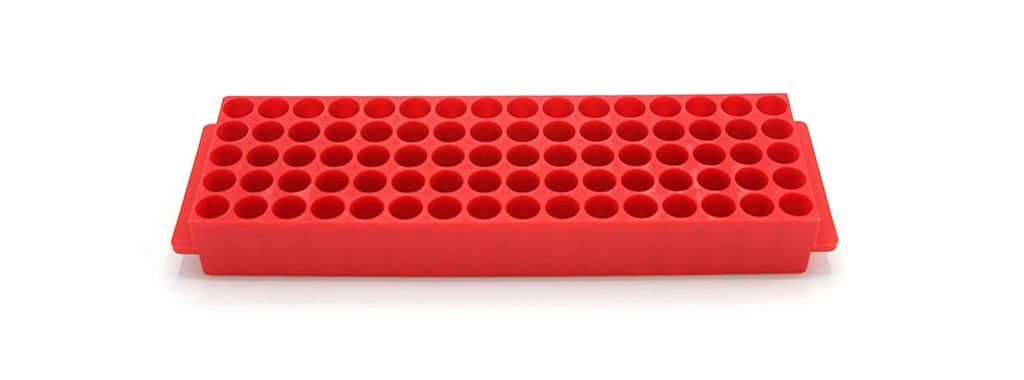 [6259604] Test tube rack,red 80-well,PP, for 1,5/2,0ml tubes