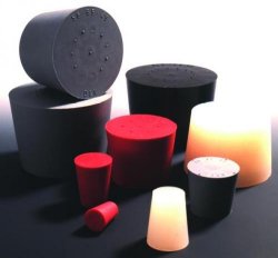Rubberstop w.1 hole 22x17x25