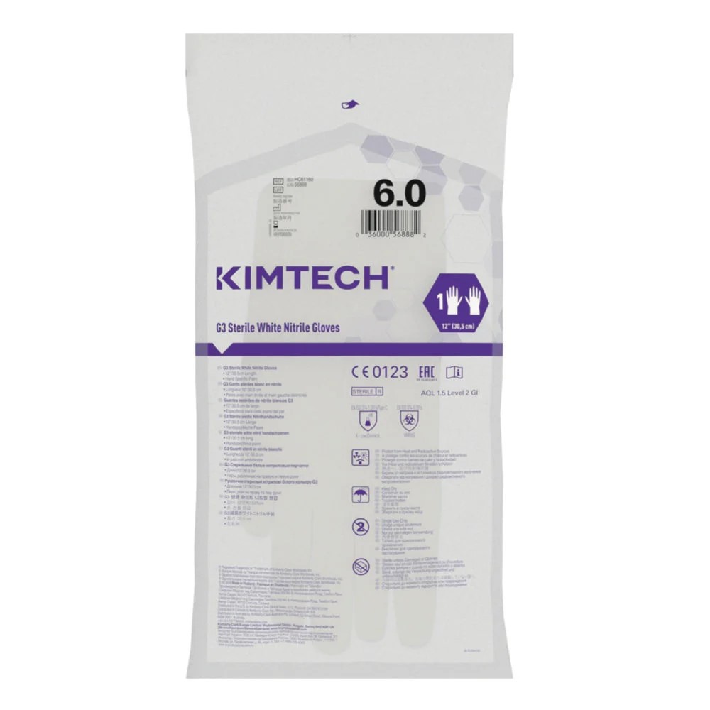 [6265205] Nitrile gloves, Kimberly-Clark KIMTECH G3, size 10, sterile, cleanroom