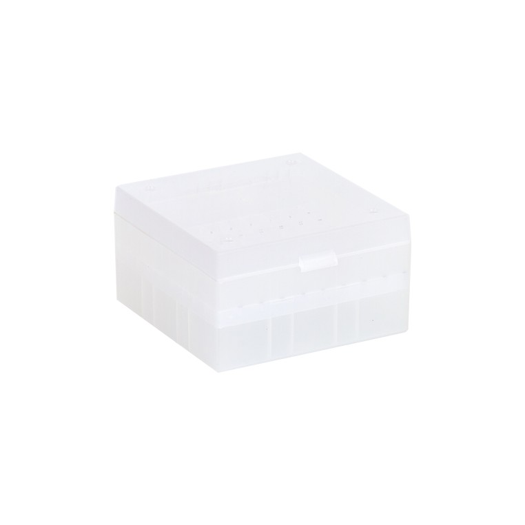 [1520010] Cryobox, Ratiolab, 133 x 133 x 52 mm, PP, 9 x 9, 1,2/2,0 ml cryotube, natural
