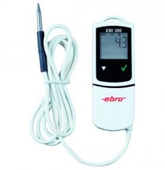 Temperature logger USB, Ebro EBI 300 TE w. external sensor, -35°C to +70°C
