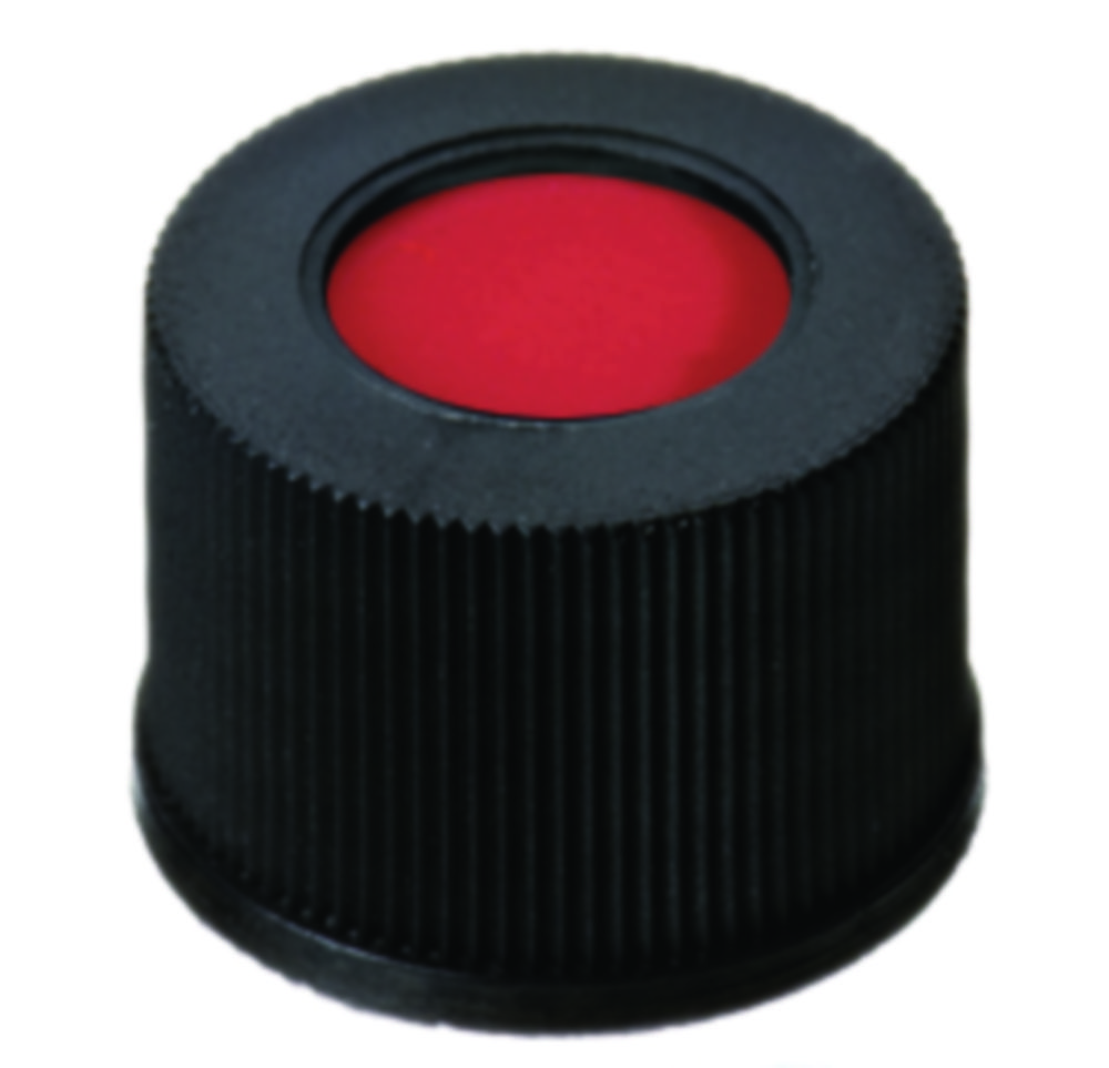 [6267120] Screw cap, LLG, N 13, black PP w. hole, PTFE/silicone/PTFE 45 A