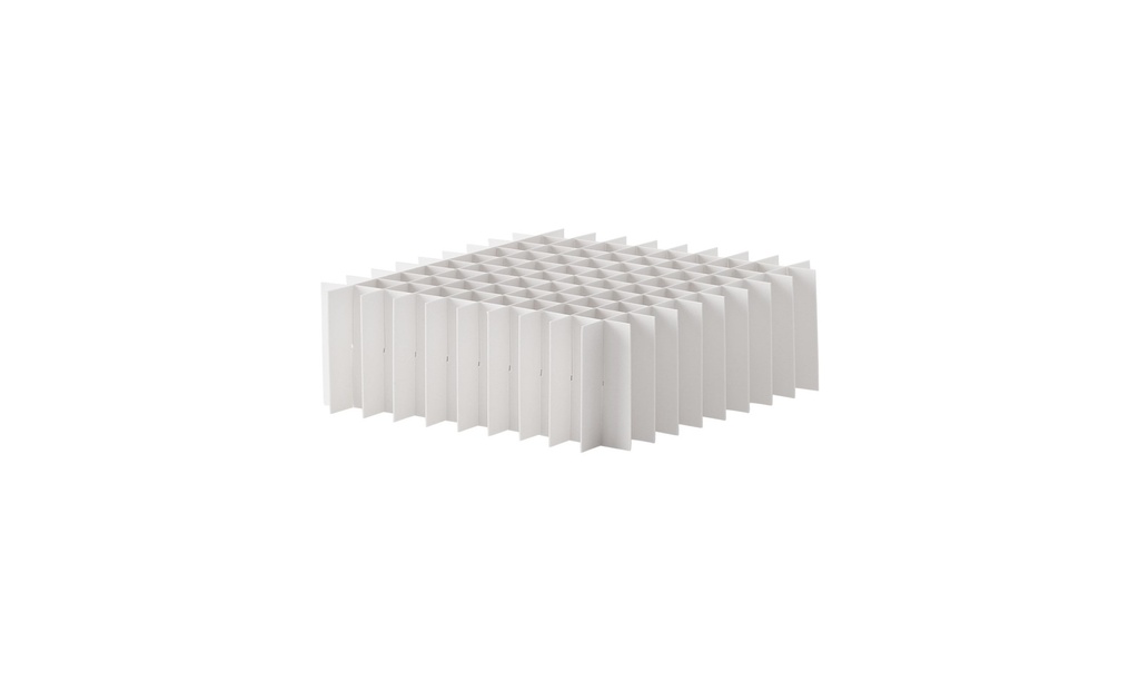 Grid divider, TENAK, 133 x 133 mm, 40 mm high, 10 x 10 cells