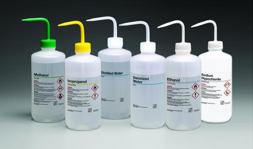 Safety vented wash bottle 500ml deionized water