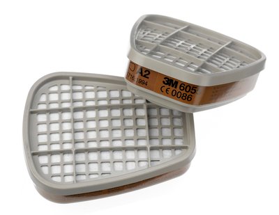 Gas-, vapour filter, 3M 6055, A2, cartridge, bajonet, organic vapour