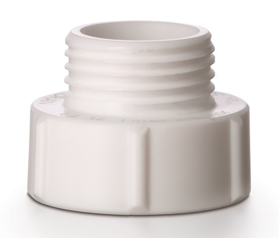 Thread adapter GL45 white, PTFE, for vacuum filtr.