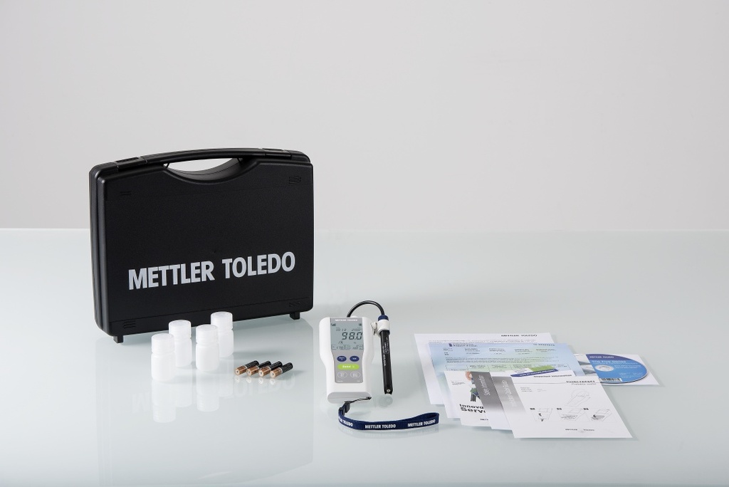 Dissolved oxygen meter DO, Mettler-Toledo FiveGo F4-Field-Kit, w. case and sensor