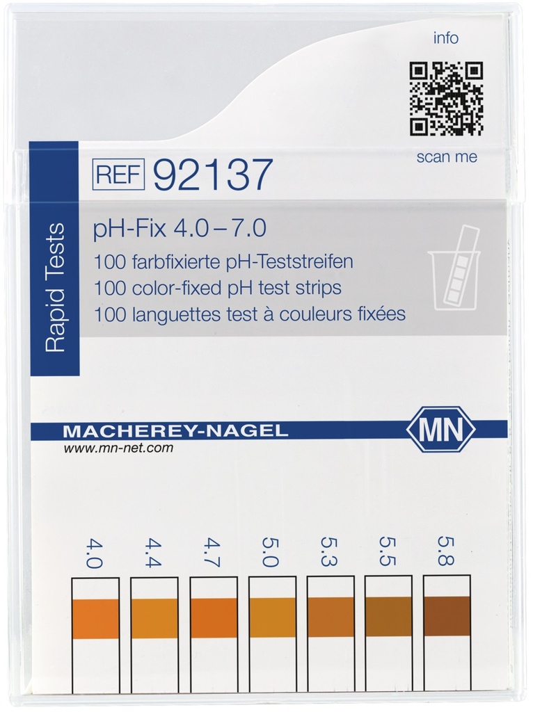 [6280450] pH indicator paper, Macherey-Nagel pH-Fix, strips, pH 4,0 - 7,0, 100 pcs