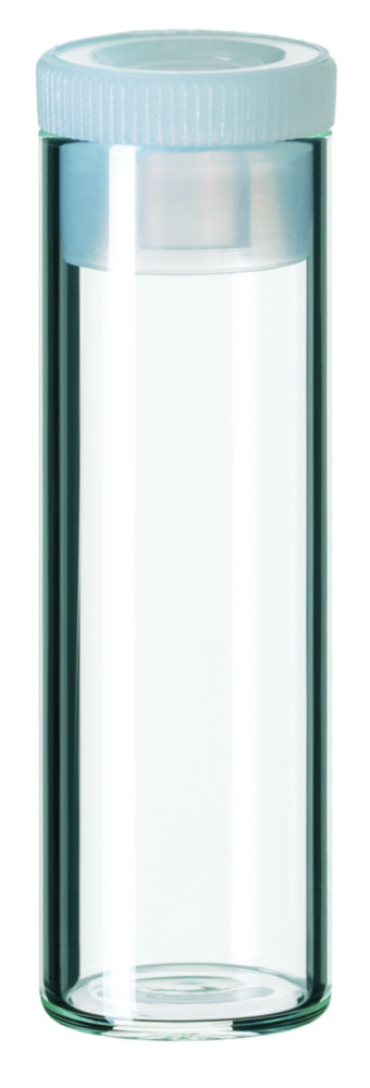 [6280950] Shell vials w. PE plug, LLG, N 15, clear, 4 mL