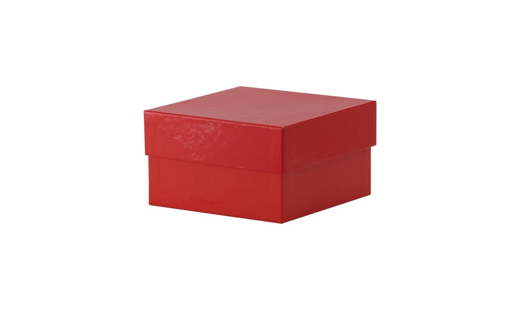 Cryobox, TENAK, 133 x 133 x 75 mm, PP coated cardboard, red