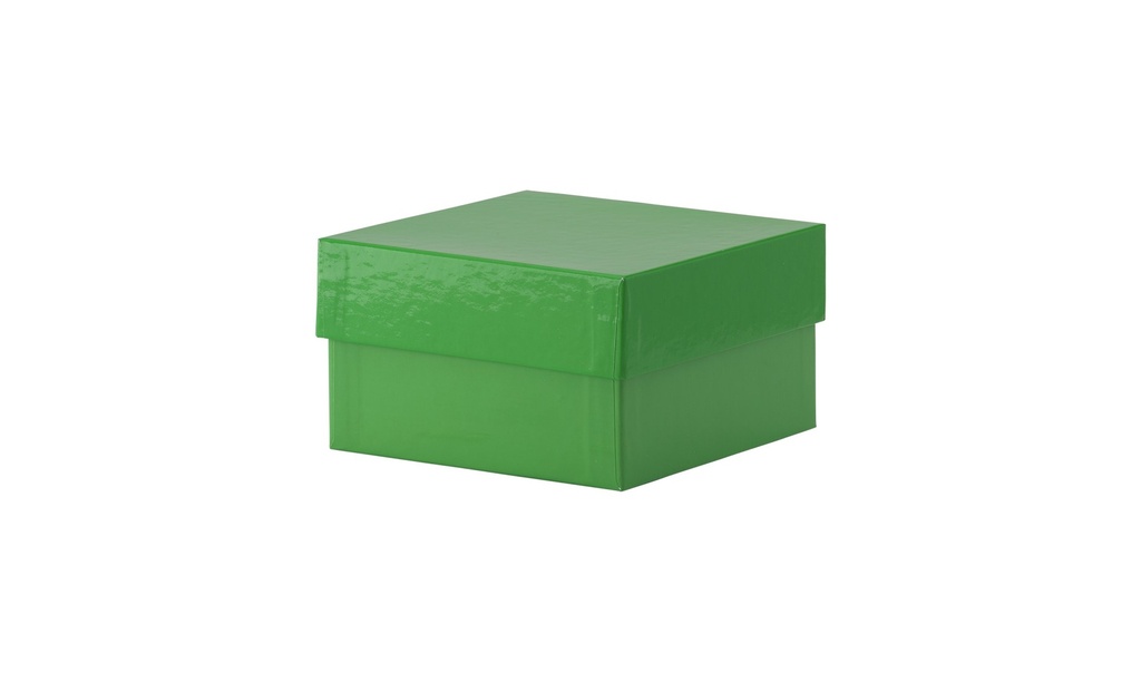 Cryobox, TENAK, 133 x 133 x 75 mm, PP coated cardboard, green