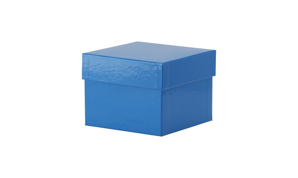 Cryobox, TENAK, 133 x 133 x 100 mm, PP coated cardboard, blue