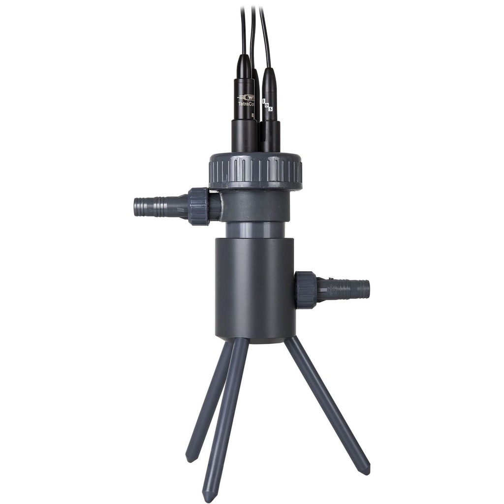 Flow-though cell, WTW D3Sen, for 3 sensors pH/ORP/DO, incl adapter Ø19 mm and clamp