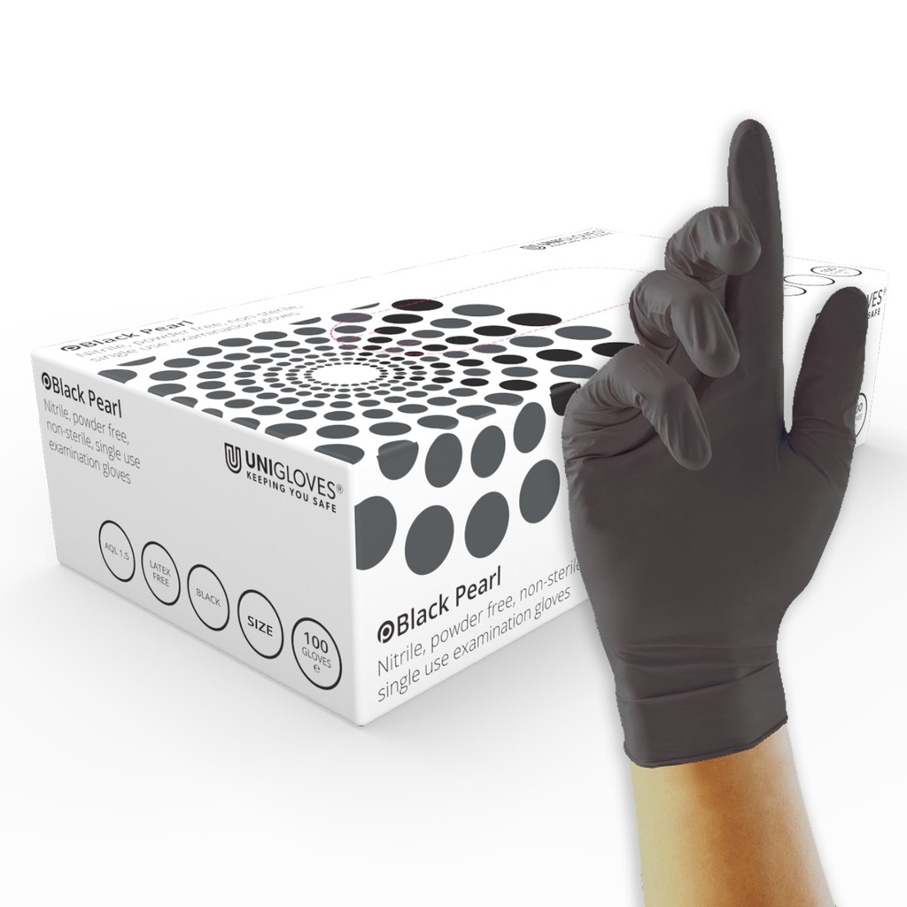 [6284473] Nitrile gloves, Unigloves BLACK PEARL, size XL (9 - 10)