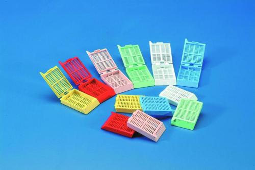 Tissue embedding cassette, red UNI type, POM