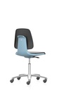 Lab chair Labsit, art. leather, blue, 450-650mm
