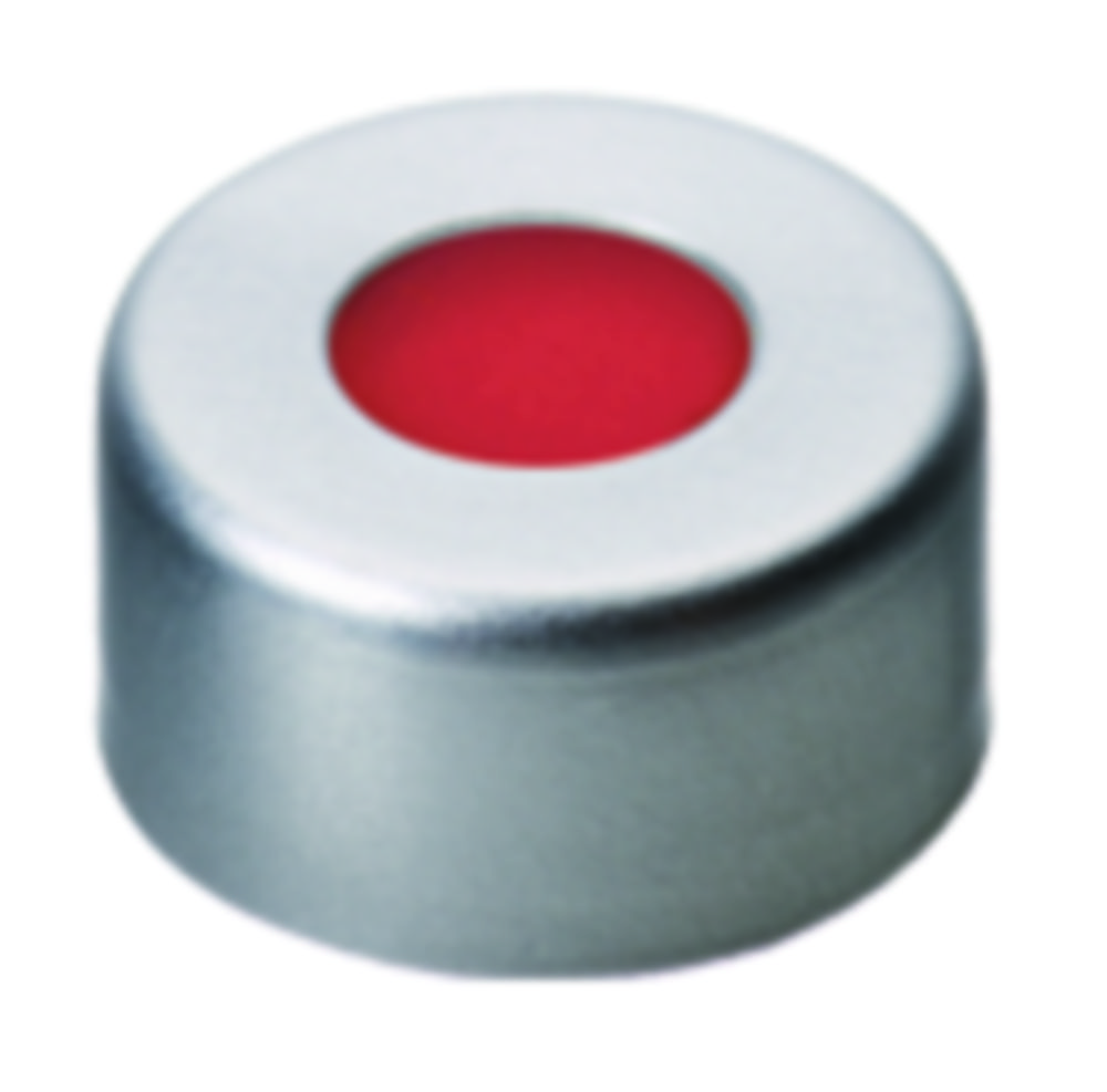 Crimp seals, LLG, N 11, alu w. hole, silver, rubber/PTFE 45 A