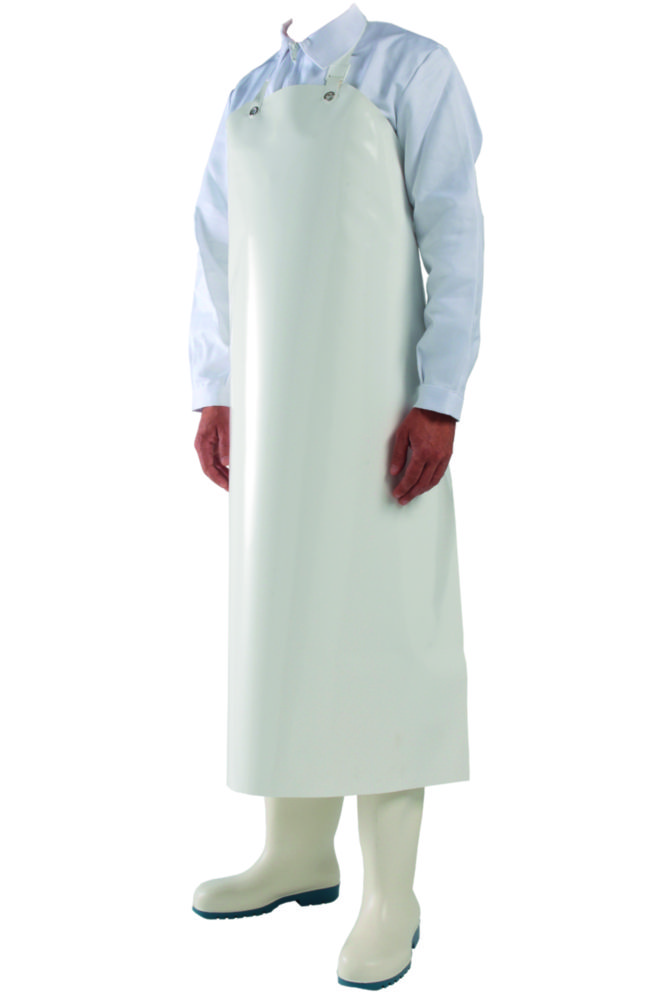 Protective Apron, Manulatex SIERRA, waterproof vinyl, white, pack og 10