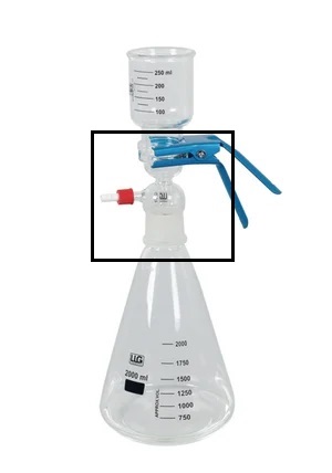 Filter holder, LLG, NS45/40, GL14, Ø47 mm, por. 1, 100-160 µm, for filtration apparatus
