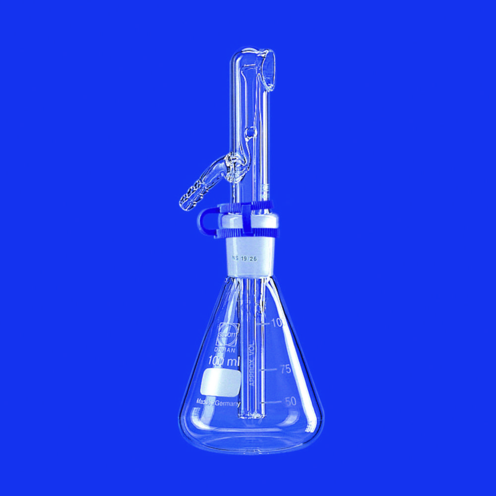Glass head for sprayer atomizer for TLC, Lenz-Laborglas, NS 19/26