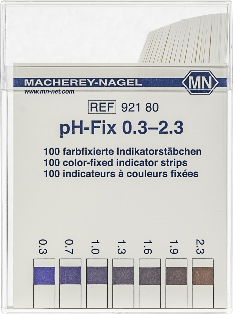 [1571749] pH indicator paper, Macherey-Nagel pH-Fix, strips, pH 0,3 - 2,3, 100 pcs