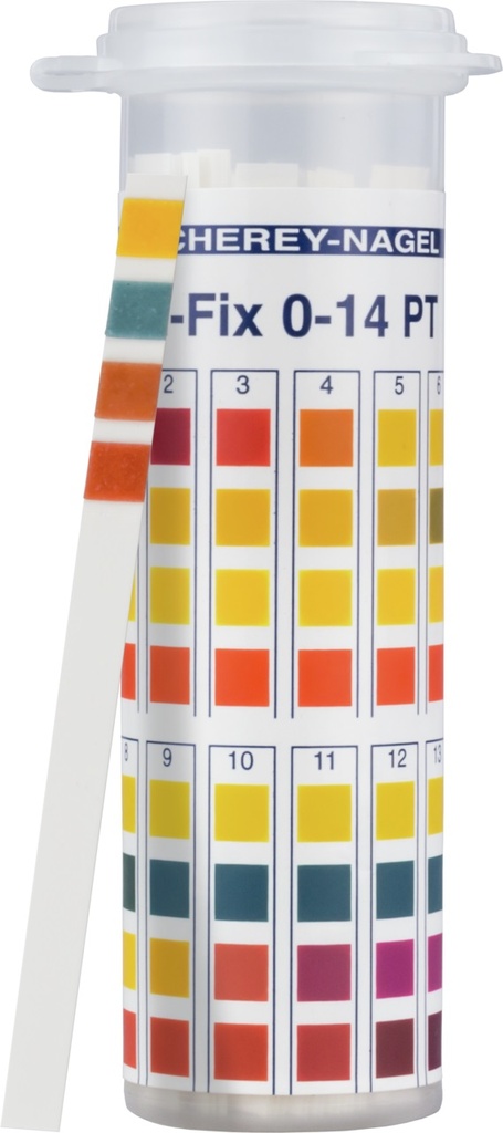 [1571760] pH indicator paper, Macherey-Nagel pH-Fix, strips, pH 0 - 14, PlopTop, 100 pcs