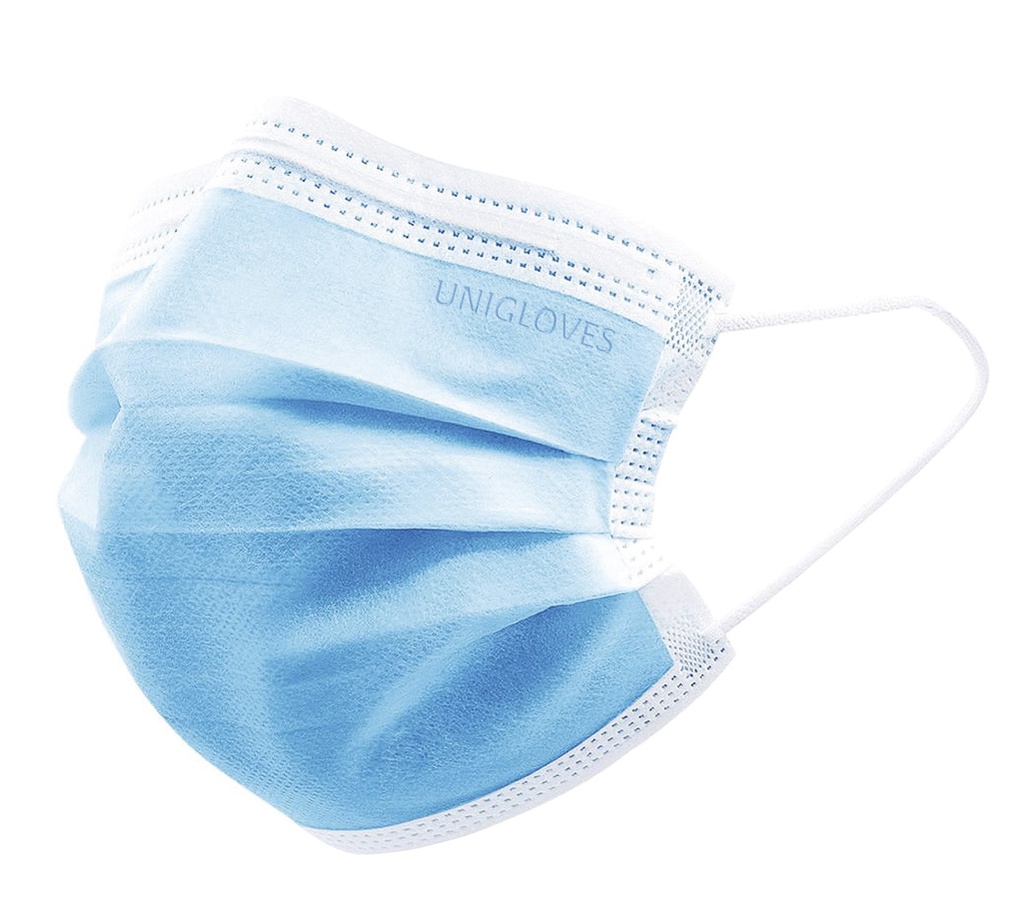 [6316058] Face Mask, Unigloves Profile Plus, Type II R, CE, blue, 50 pcs.