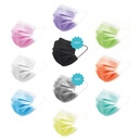 Face mask, Unigloves Profil Plus, EN 14683 Type II R, CE, black, 10 x 50 pcs