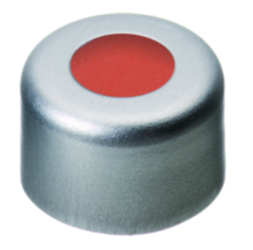 Crimp seals, LLG, N 8, alu w. hole, silver, rubber/PTFE 60 A