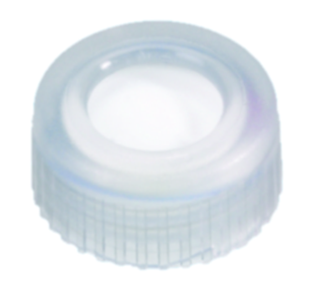 [1760416] Screw cap, LLG, N 9 short thread, clear PP w. hole, silicone/PTFE 55 A