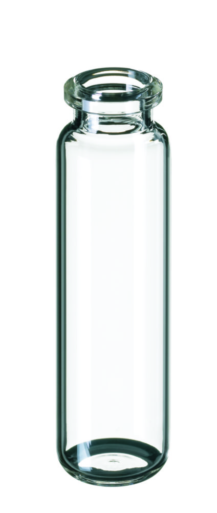Headspace vials w. crimp neck, LLG, N 20 HS crimp, rounded bottom, 20 mL, clear