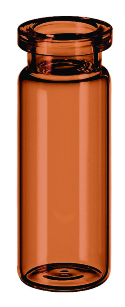 [7080450] Headspace vials w. crimp neck, LLG, N 20 DIN crimp, flat bottom, 20 mL, amber