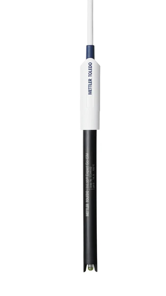 pH electrode, Mettler-Toledo InLab Expert Go-ISM, plastic, gel, NTC, BNC/RCA 1,8 m