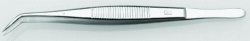 Tweezers 105 mm, 18/10-steel, acuate/knee curved