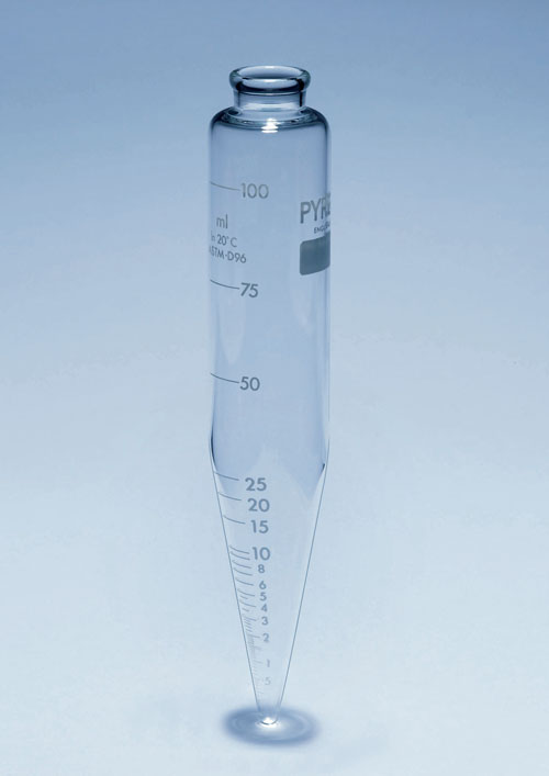 Centrifuge vessel 100ml Pyrex®, conical, ASTM