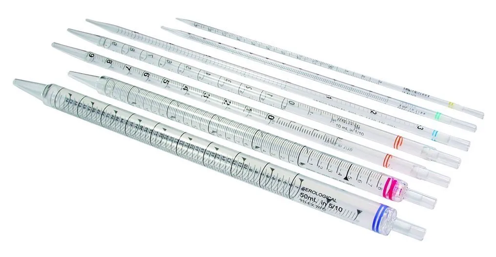 Serological pipette, LLG, PS, 5 mL : 0,1 mL, sterile, blue, filtered