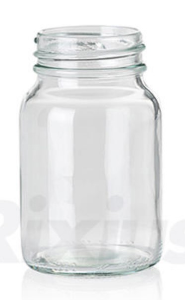 Wide neck bottles 125 ml, clear DIN 40