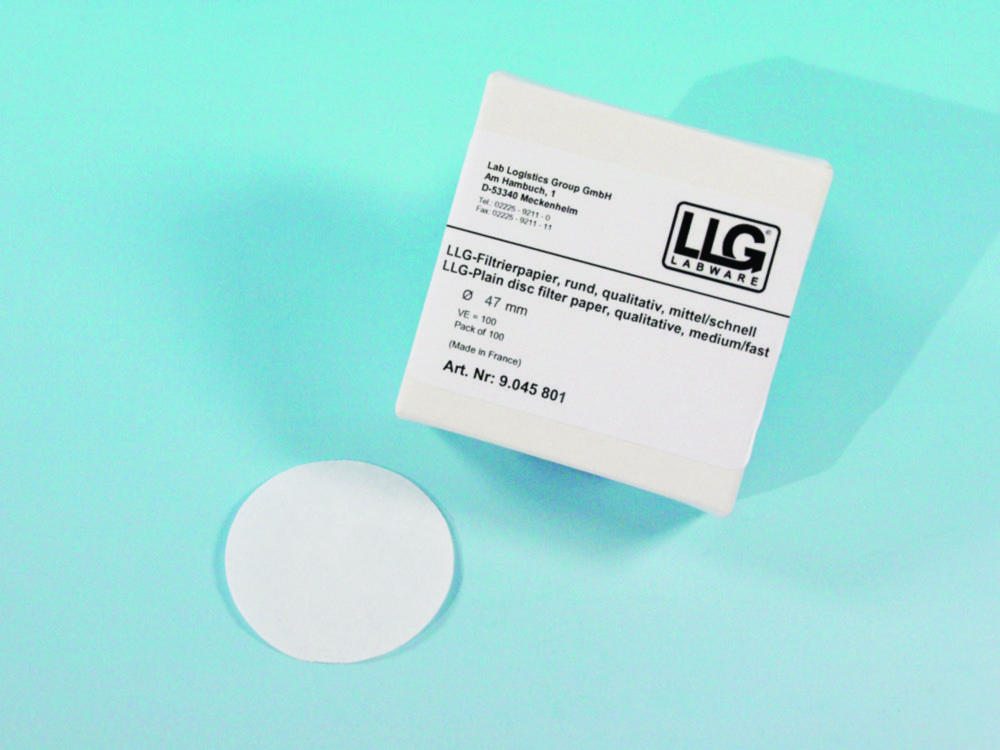 Filter circles, LLG, qualitative, medium, Ø150 mm, 8-12 µm, 100 pcs