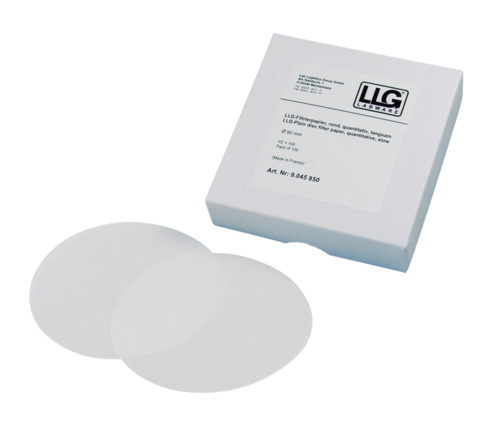 Filter circles, LLG, quantitative, slow, Ø70 mm, 2-3 µm, 100 pcs