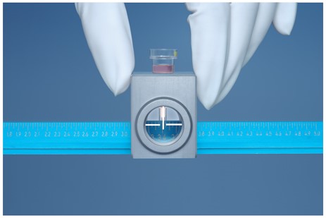 Ruler, "easy read" measuring device with scale for PCV tubes, TPP