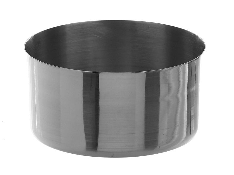 Evaporating dish high shape, 18/8 steel diam 110mm