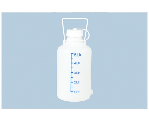 Aspirator bottles, PE, handle, w/o stopcock,5 ltrs