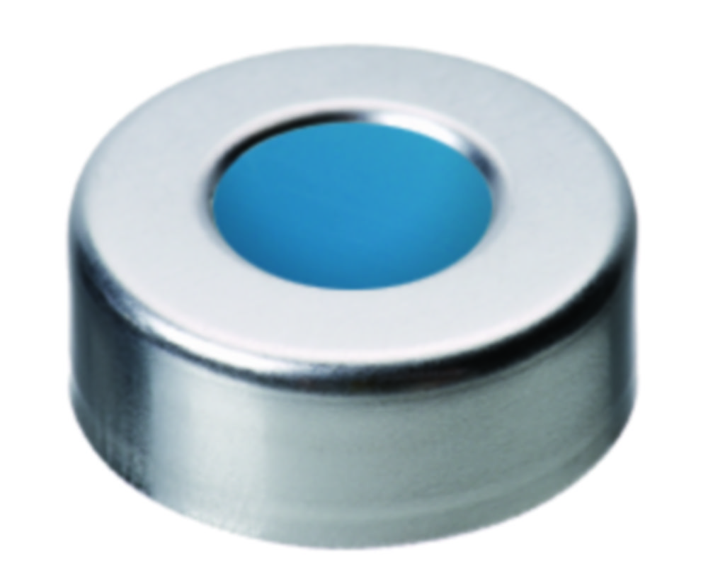 Crimp seals, LLG, N 20, alu w. hole, silver, silicone/PTFE 45 A