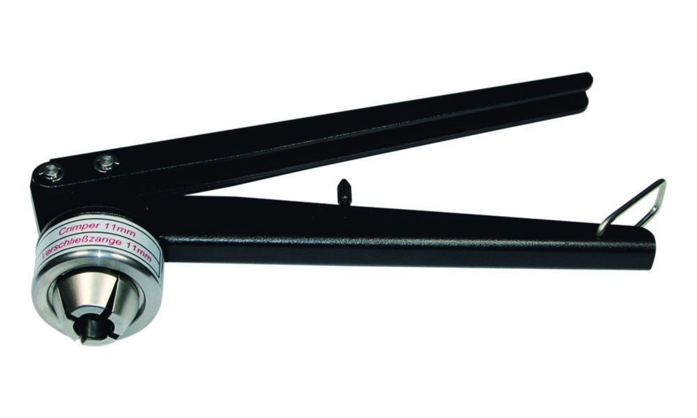 Crimper, LLG, N 8, adjustable height, for crimp caps/seals