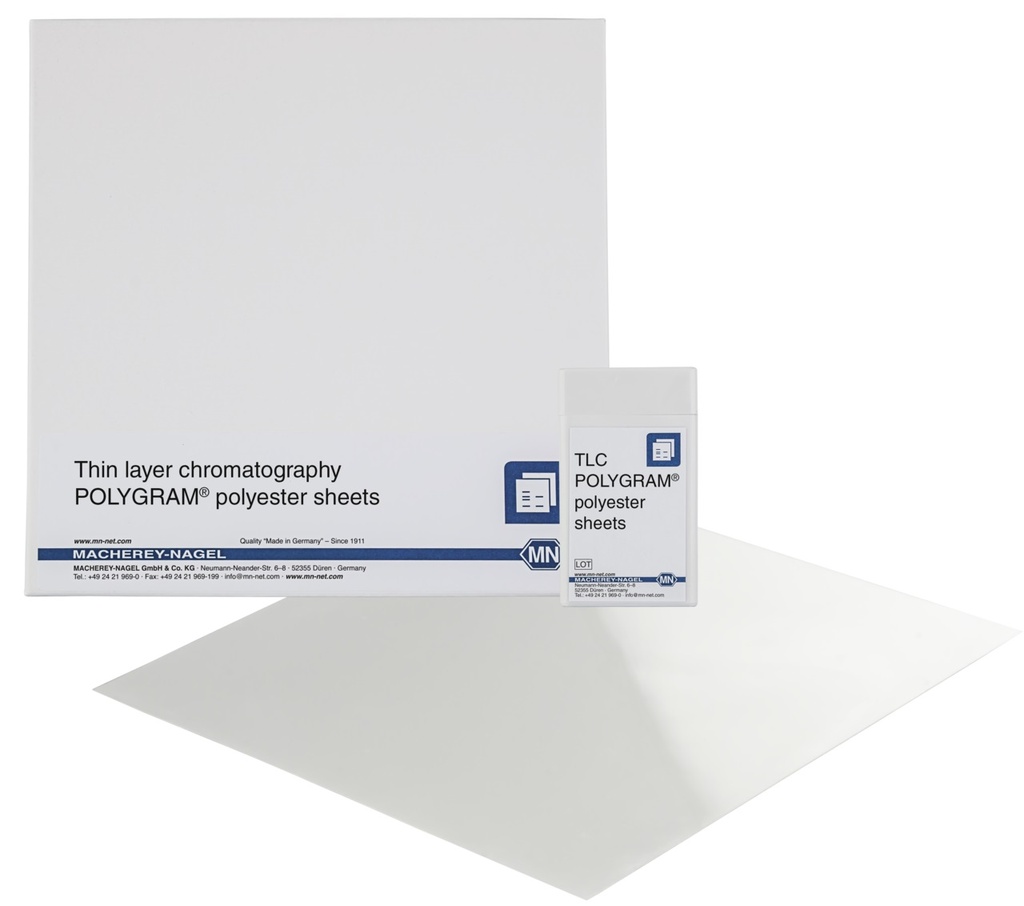 TLC sheets, Macherey-Nagel POLYGRAM SIL G UV254, Polyester, 5x20 cm, 50 pcs
