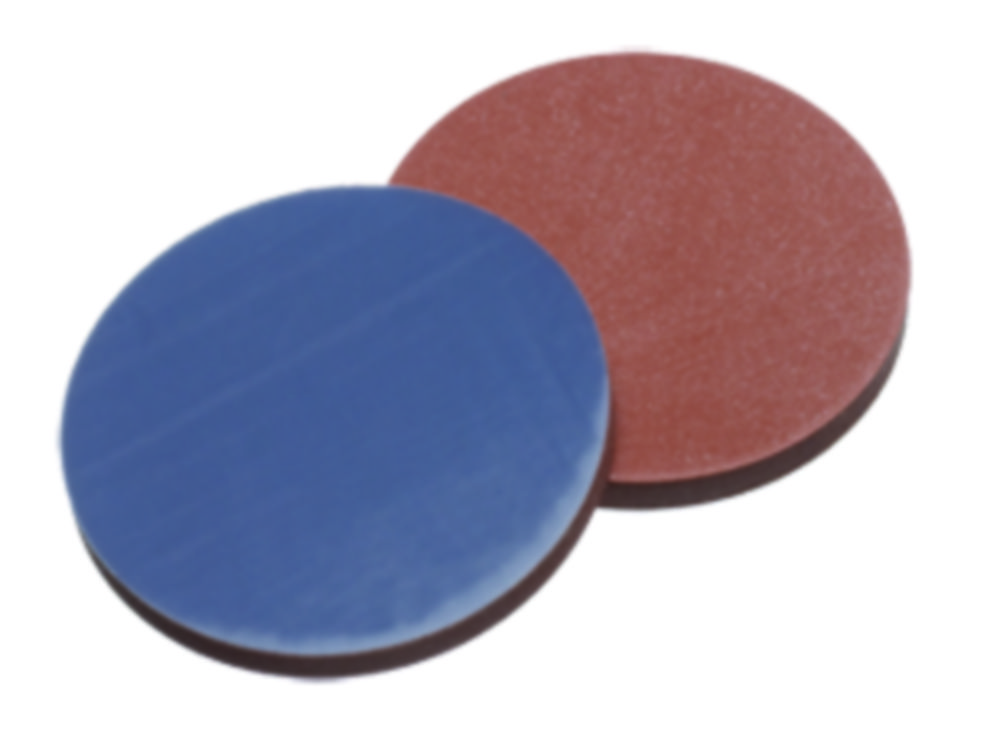 Septa, LLG, for N 18 screw caps, butyl(red)/PTFE(grey) 55 A