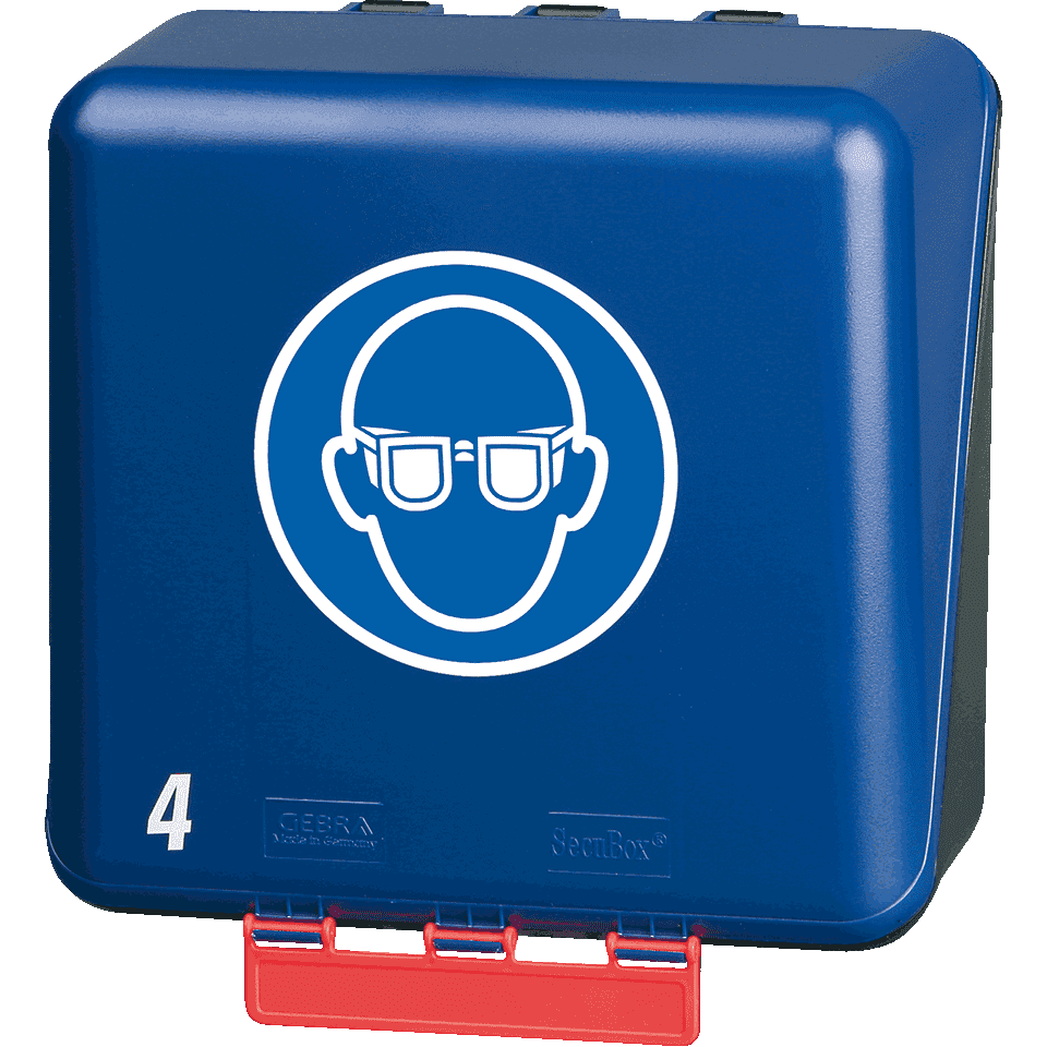 Secu box Midi4, 23,6x22,5x12,5cm blue "eye protect